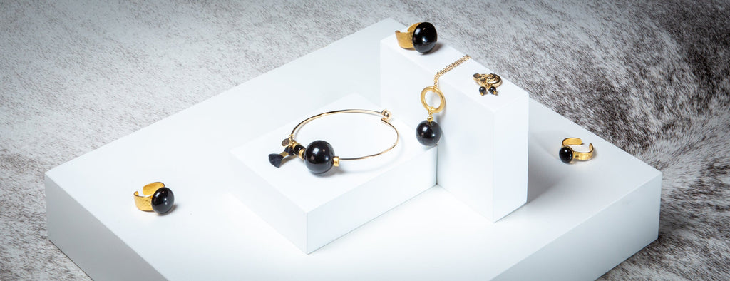 Onyx Black Onyx Agates Gold Plated Ring Earrings Pendant Bangle